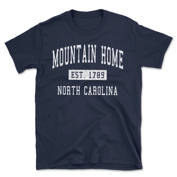 Mountain Home North Carolina Classic Established Men's Cotton T-Shirt