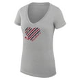 thumbnail image 2 of Women's G-III 4Her by Carl Banks  Heather Gray Florida Panthers Super-Slim Fit Lightweight Heart V-Neck T-Shirt, 2 of 3