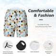 thumbnail image 3 of Rateoe Submarine With Fishes Undersea Pattern Men’s Swim Shorts with Compression Liner – Double-Layered Quick-Dry Swimwear, Comfortable & Stretchy Beach Shorts-Medium, 3 of 6