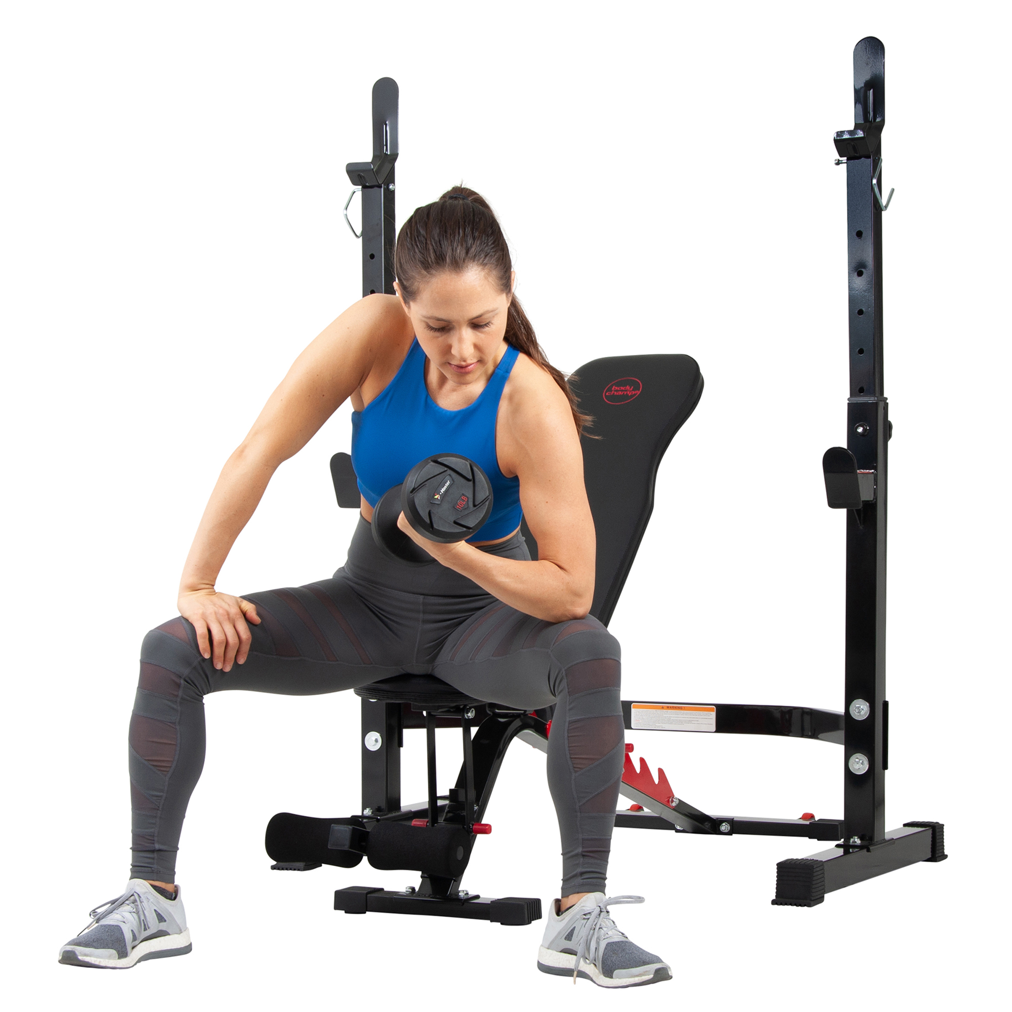 Body Champ BCB3578 Two-Piece Olympic Weight Bench with Adjustable Rack Combo, Max. Weight 300 lbs. - image 4 of 10