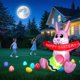 thumbnail image 1 of 4-feet Inflatable Easter Bunny With LED Lights - Outdoor Decoration For Easter Celebrations, 1 of 5