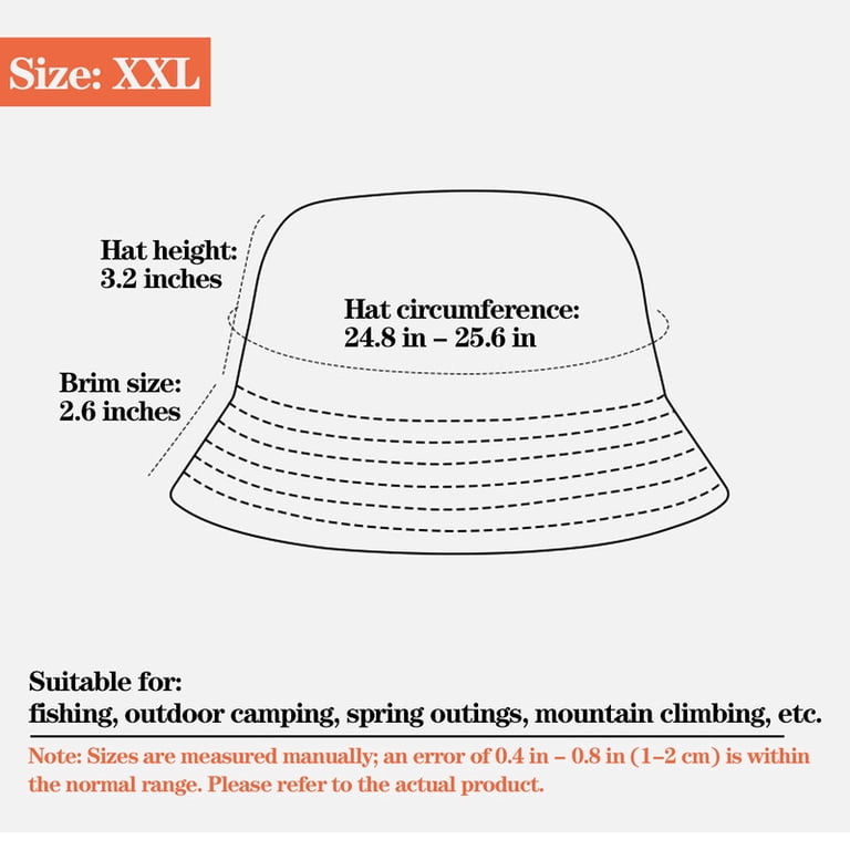 XXL Reversible Bucket Hat with Chin Strap for Men Women HOMEIORA 1 Pack Oversize Bucket Hat Reversible, Fisherman  main image 3