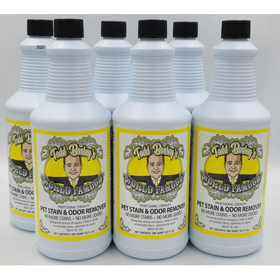 Todd Bosley's World Famous Professional Strength Pet Stain & Odor Remover - 6 Quarts - Powerful Enzymes That Remove The Odor Completely, Not Just Mask It, Leaving An Incredibly Pleasant Scent Behind!