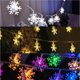 thumbnail image 4 of Bewildely Tira de luces de copo de nieve de alto brillo para decoración de fiestas navideñas, accesorio decorativo para jardín Iluminación navideña Multicolor 3 Metros, 4 of 6
