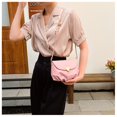 thumbnail image 1 of Bolso de hombro para mujer Bolso bandolera de cuero PU Bolso bandolera elegante con cadena (Rosa), 1 of 7