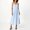 Blue, variant on XiYing Womens Dresses, Women Summer V-Neck Slim Fit Adjustable Straps Floral Print Dress, S-Xxl,