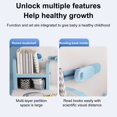 thumbnail image 4 of kluokesi Kids Functional Desk and Chair Set, Study Desk for Children with Chair,Height Adjustable Children School Study Desk with Storage Drawer for Boys Girls（Blue）, 4 of 8