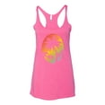 thumbnail image 2 of Tropical Palm Trees Silhouettes with Sunset | Womens Pop Culture Premium Tri-Blend Racerback Tank Top, Vintage Pink, Medium, 2 of 4