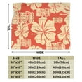 thumbnail image 5 of LNWH Orange Hawaiian Print Art Pattern Throw Blanket, Fluffy Soft Cozy Bed Flange Plush Blankets, 40"x30", 5 of 8