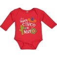 thumbnail image 3 of Inktastic Happy Cinco de Mayo- Sombrero, Cactus, Flowers Boys or Girls Long Sleeve Baby Bodysuit, 3 of 5