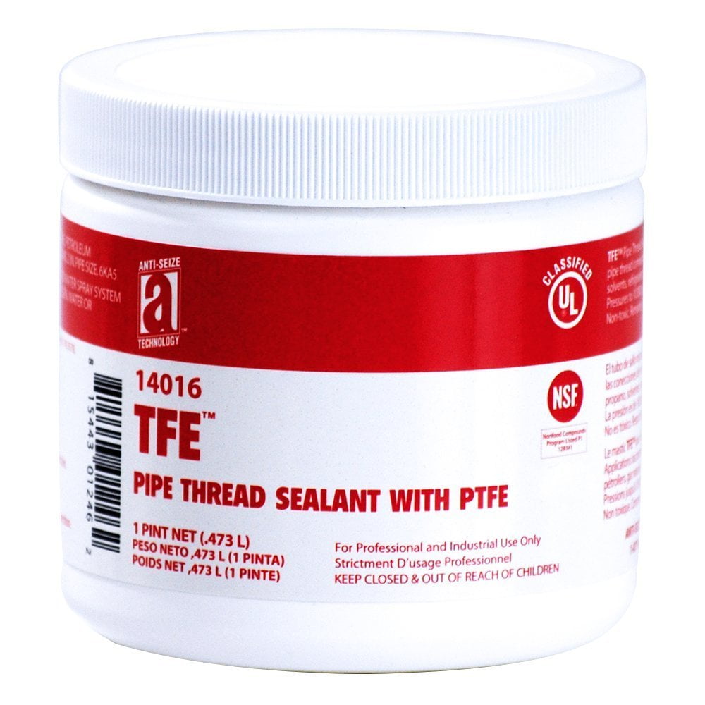 TFE 14016 Pipe Thread Sealant with PTFE, 1 pint, White