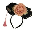 thumbnail image 3 of Tocado chino adornado decorativo con borla Hanfu aro de pelo chino Qing Estilo A, 3 of 8