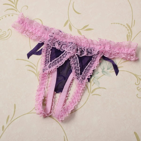 purple thong underwear