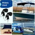 thumbnail image 7 of 2PCS Bimini Top Straps, Adjustable Heavy Duty Bimini Top Straps with Double Snap Hooks, Marine Grade Boat Webbing Straps, 25" to 45" Adjustable Reinforced Straps for Awnings, Kayaks, Tents, 7 of 7