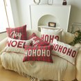 thumbnail image 2 of Nueva funda de almohada con estampado navideño, funda de cojín bordada con letras a cuadros rojos y verdes, funda de cojín de tela para el hogar, 2 of 6