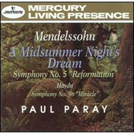 Mendelssohn: Symphony No. 5; Midsummer Night's Dream (CD) by Detroit Symphony Orchestra, Paul Paray (conductor)
