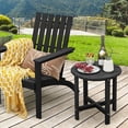 thumbnail image 3 of Topcobe 18 Inch Round Weather-Resistant Adirondack Side Table, Outdoor Patio Furniture for Garden Backyard-Black, 3 of 11