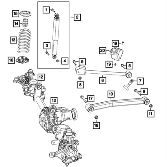 New Spring Isolator Front 68253406AC