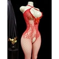 thumbnail image 2 of Women's Sexy Lingerie, Fishnet Bodystocking, Cutout Jacquard Bodysuits Bow, Open Design Leggings, Women's Sexy Lingerie, High Stretch Doll Bodystocking, Valentine's Day Gifts/Anniversaries Perfect, 2 of 5