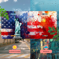 thumbnail image 5 of 1 Pcs 2D Flat License Plate Covers & Frames, Statue of Liberty For Decorative Front, Waterproof For Decoration Aluminum License Plate Covers & Frames Cover For Men Women, 12" X 6", 5 of 7