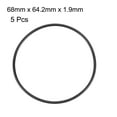 thumbnail image 2 of 5Pcs 68mm x 1.9mm Rubber O-rings NBR Heat Resistant Sealing Ring Grommets Black, 2 of 2