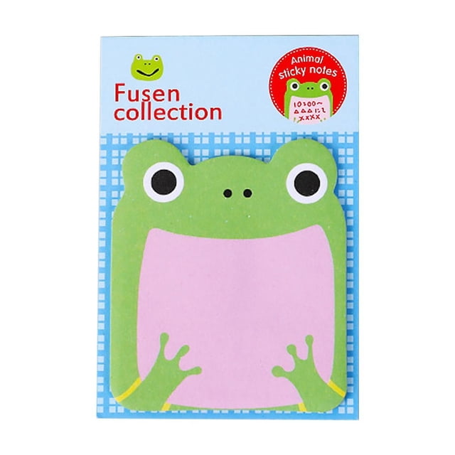 Preciosas notas adhesivas con forma de animal, pegatinas adhesivas para jóvenes, rana
