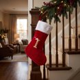 thumbnail image 4 of Unique Bargains Double Layer Modern Cozy Reindeer Christmas Stocking Letter I 18", 4 of 5