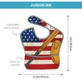 thumbnail image 4 of Kdxio American Flag And Baseball Bibs For Babies, Baby Bibs for Eating, Toddler Bibs, Waterproof Bibs, Feeding Bibs, for Toddlers, Boys, Girls, 4 of 8