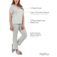 thumbnail image 3 of MeMoi Women's Cotton Blend Lace Trim Short Sleeve Top and Pants Sleep Set - Womens - Female, Large, Light Gray Heather, 3 of 7