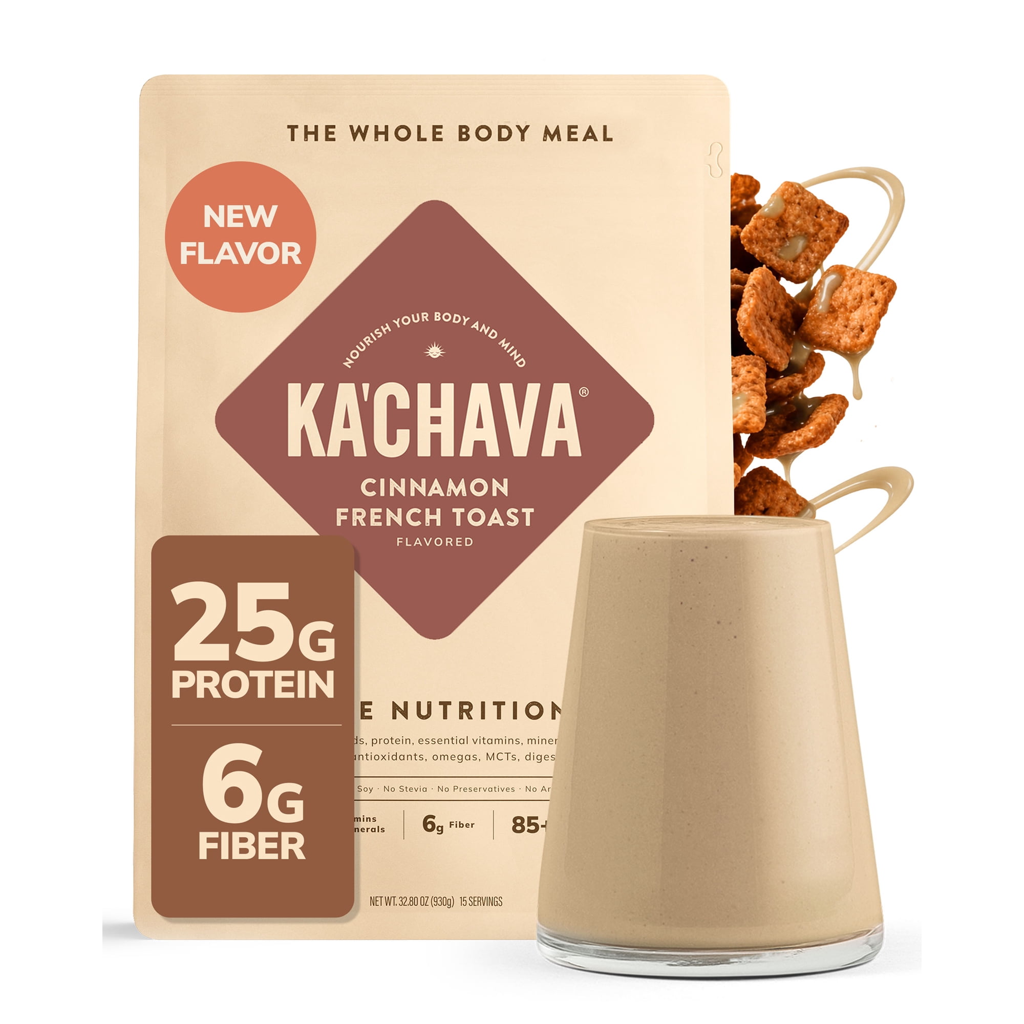 Ka'Chava Cinnamon French Toast Meal Replacement Powder - 15 Servings