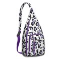 thumbnail image 1 of Polka-Leopard Hybrid Sling - Motif Unique Fusion Sac à Dos Bandoulière (Déclaration Mode Moderne, Sangle Convertible), 1 of 4
