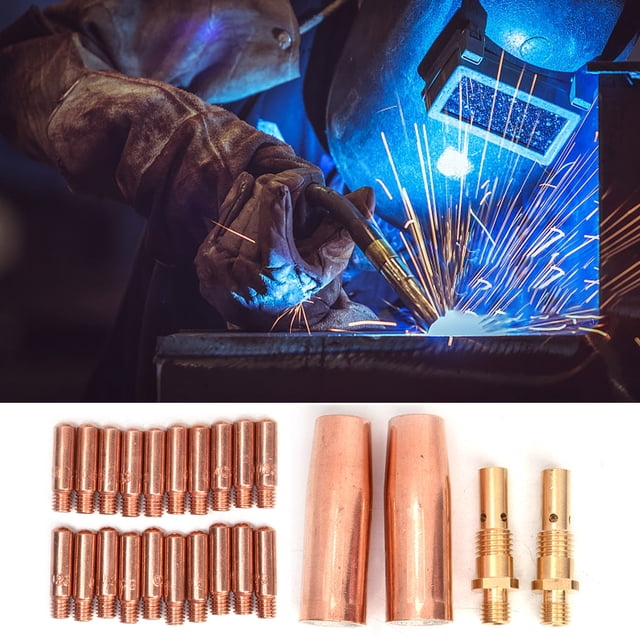 Kit Combinado De Accesorios Para Pistola De Soldar Con Punta 21-50 Boquilla Para Soldar 35-50 Difusor De Gas 11-35 Punta De Contacto