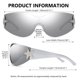thumbnail image 5 of Gafas de sol LIKSMU sin montura Y2K Fashion con lentes plateadas espejadas, 5 of 6
