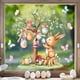 thumbnail image 1 of Pegatina para ventana con forma de conejito de Pascua y árbol | Bonita calcomanía electrostática para vidrio y paredes | Decoración primaveral multicolor | 60 x 60 cm, 1 of 6