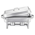 thumbnail image 3 of KFFKFF 4 Pack Chafing Dish Buffet Set, 8 Qt Stainless Steel Chafing Dishes with 4 Full Size Trays, Lid, Water Tray, Stand, and Fuel Holder, Ideal for Parties, Events, Wedding, Dinner, 3 of 8