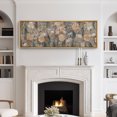 thumbnail image 3 of Large Framed Canvas Print Contemporary Floral Pattern with Neutral Earthy TonesWall Art Decorative Ready to Hang Painting for Living room Bedroom 60x20 inches Natural Frame, 3 of 7