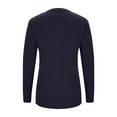 thumbnail image 5 of Fartey Women's Thin Knit Sweater Dressy Casual V Neck Pullover Sweaters Lightweight Comfortable Fall Solid Color Long Sleeve Sweaters Navy XXL, 5 of 7