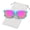 Green Frame / Pink Mirrored Lens, variant on Polarized Classic Retro Sunglasses for Men and Women, Trendy UV400 Protection Shades