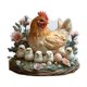 thumbnail image 2 of Mother's Day Hen Protects Chick 2D Acrylic Home Decor, 2 of 5