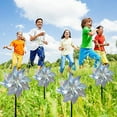 thumbnail image 6 of MOQIN Sparkly Rainbow Pinwheels, Reflective Wind Spinner for Yard and Garden with Stakes, Decor Windmill to for Lawn and Patio 21 in, 6 of 9