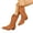Brown, variant on Mid Calf Suede Cowboy Boots for Women Chunky Heel Pull On Wide Calf Western Embroidery Cowgirl Booties