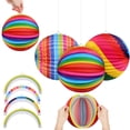 thumbnail image 1 of 4pcs Colorful Paper Lanterns Lamp Shades Festival Paper Lamp Covers Hanging Lantern Decorations, 1 of 9