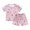 A-Light Pink235, variant on JAJAHO Toddler Girls Summer Outfits 2 Piece Set Cartoon Printed Short Sleeve T Shirts And Shorts Casual Breathable Sweatsuit For Kids 0-4T Trendy Outfit