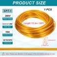 thumbnail image 2 of Uxcell 50Ft 18/2 Covered Wire, 300V SPT-1 Lamp Cord Insulated Heat Resistant Electronical Flexible Cable, Golden, 2 of 7