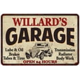 thumbnail image 1 of WILLARD'S Garage Gift Man Cave Metal Sign Decor 12x18 112180014283, 1 of 1