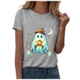 thumbnail image 6 of CFXNMZGR Fall Tshirts for Women Womens Oversized Tshirt Flower Graphic Tees Nashville Music Short Sleeve Shirts Summer Casual Loose Beach Tops (Grey,XXL), 6 of 6