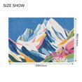 thumbnail image 4 of Yayeee Bath Rugs for Bathroom Floor Set of 2 Non Slip Fluffy Soft Absorbent Mat, Abstract Snow Mountain, 4 of 7