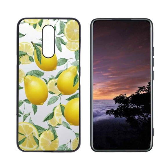 Compatible with LG X4 Phone Case, Lemon-Fruits Case Men Women, Flexible Silicone Shockproof Case for LG X4