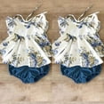 thumbnail image 6 of Sunisery Newborn Infant Baby Girl Summer Floral Tops +PP Shorts Outfits Clothes, 6 of 7