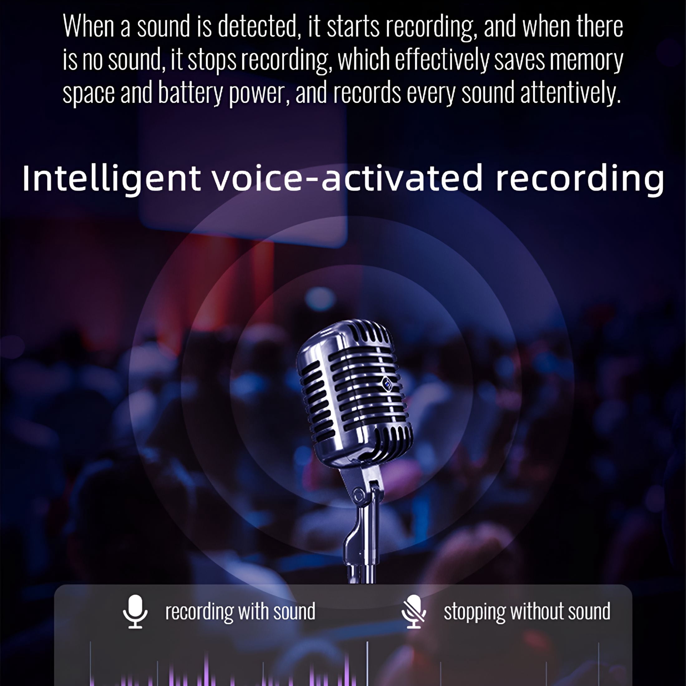 GJX Gifts for Him 4Gb/8Gb/16Gb/32Gb Voice Recorder Necklace Pendant Audio Voice Recorder for Lecture Interview Meeting Class Hd Noise Reduction Black